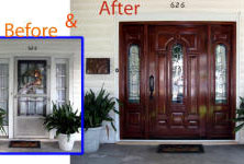 before and after custom door