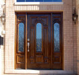 Model 525 wood door with shannon style glass
