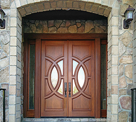 Exterior Mahogany Wood Double Doors - Olympus Portillo