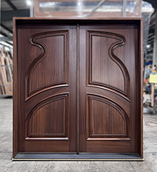 Carved Mahogany Double Doors