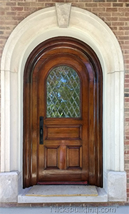 Chicago Home with Custom Arched Door and Glass