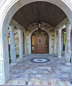 Custom exterior Mahogany Arch Top Door