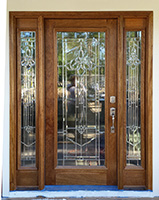 full-lite mahogany door with glass