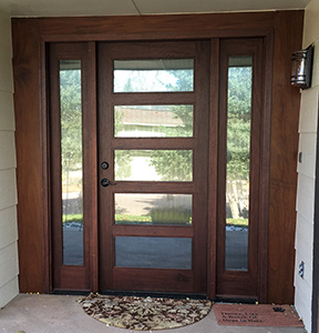 Modern Door with Reeded glass