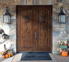 Rustic Double Doors with Arched Panels - The Santa Fe