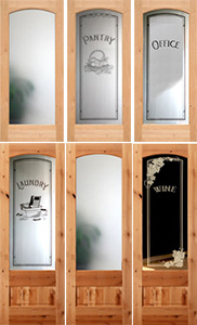 knotty alder etched glass interior doors
